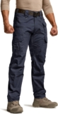 CQR Men’s Tactical Pants, Water Resistant Ripstop Cargo Pants, Lightweight EDC Work Hiking Pants, Outdoor Apparel