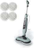 Shark Steam & Scrub Steam Mop, All-in-One Scrubbing and Sanitizing Hard Floor Cleaner, LED Headlights, 4 Dirt Grip Soft Scrub Pads Included, XL Water Tank, Swivel Steering, Hawaiian Grey, S8001