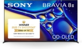 Sony BRAVIA 8 II 65 Inch TV, QD OLED, 4K Smart Google TV, XR Processor with AI Technology, Ultra Slim Design, 120hz Television, Dolby Vision/Atmos, Exclusive Features for PS5, K-65XR80M2, 2025 Model