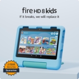 Amazon Fire HD 8 Kids tablet (newest model), ages 3-7. With bright 8″ HD screen. Includes ad-free and exclusive content, parental controls and 13-hr battery, 32GB, Blue