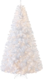 Best Choice Products White Christmas Tree 6ft Pre-Lit Artificial Pine Tree Premium Holiday Decoration w/Warm White Lights, Stand, Easy Assembly