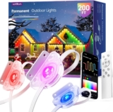 addlon Permanent Outdoor Lights, Smart RGB+IC LED Lights for House & Outdoor Decor, App & Remote Control, Scene Modes, IP67 Waterproof for Christmas, Holiday, Valentine’s Day Decorations, 200FT