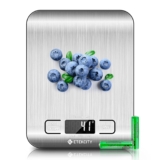 Etekcity Food Kitchen Scale, Digital Grams and Ounces for Weight Loss, Baking, Cooking, Keto and Meal Prep, LCD Display, Medium, 304 Stainless Steel